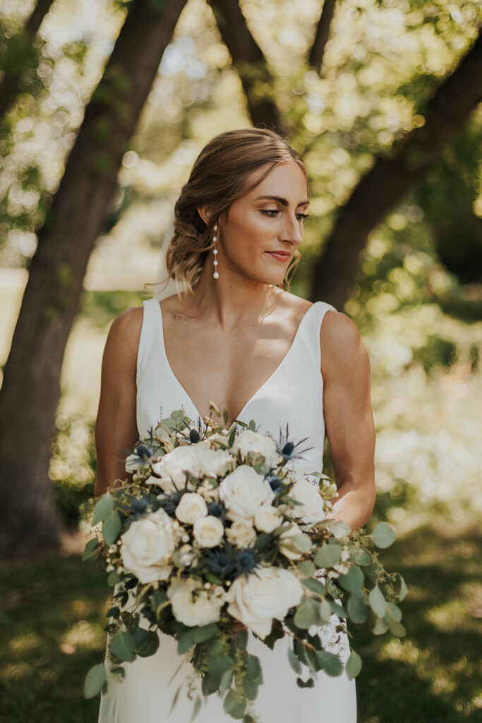 outdoor bridal portrait