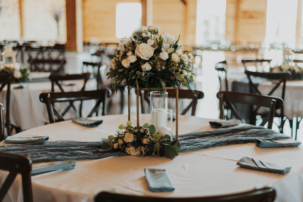 classy and elegant reception table set up