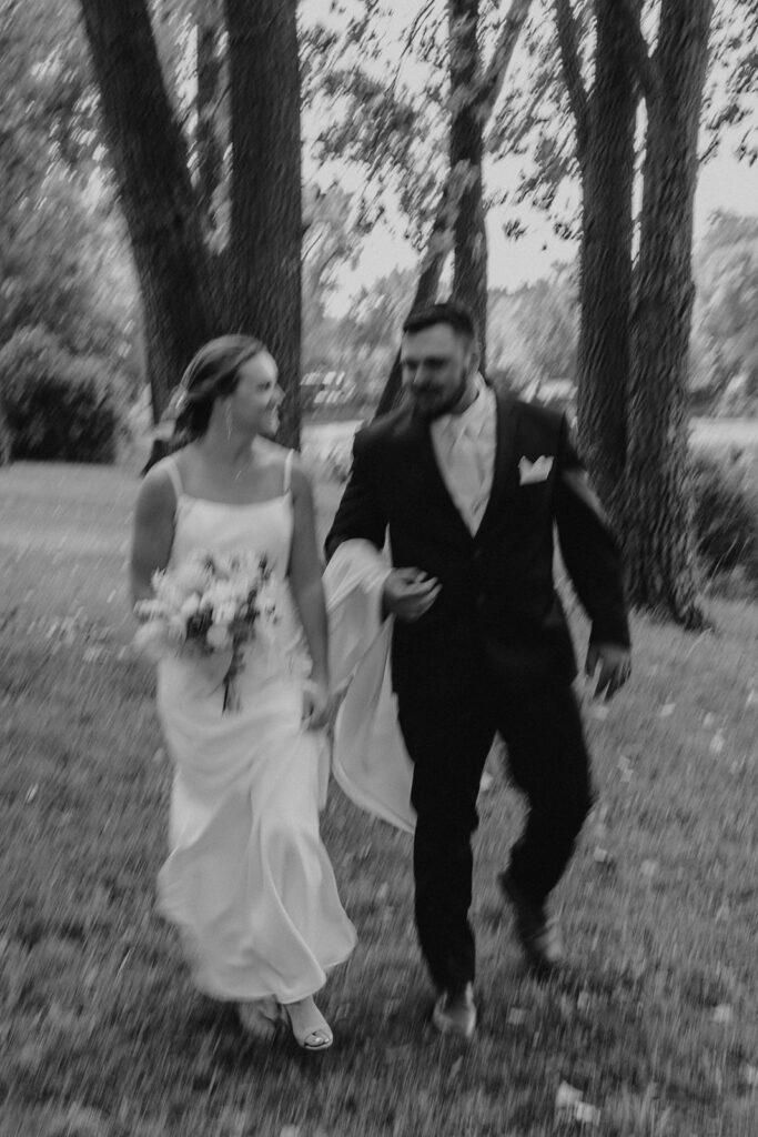 candid and romantic bride and groom portrait outdoors at prairie winds event center