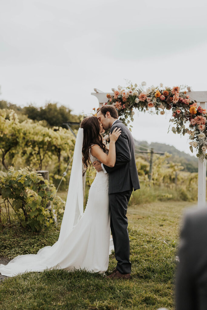 romantic garden wedding ceremony at willow brooke farms