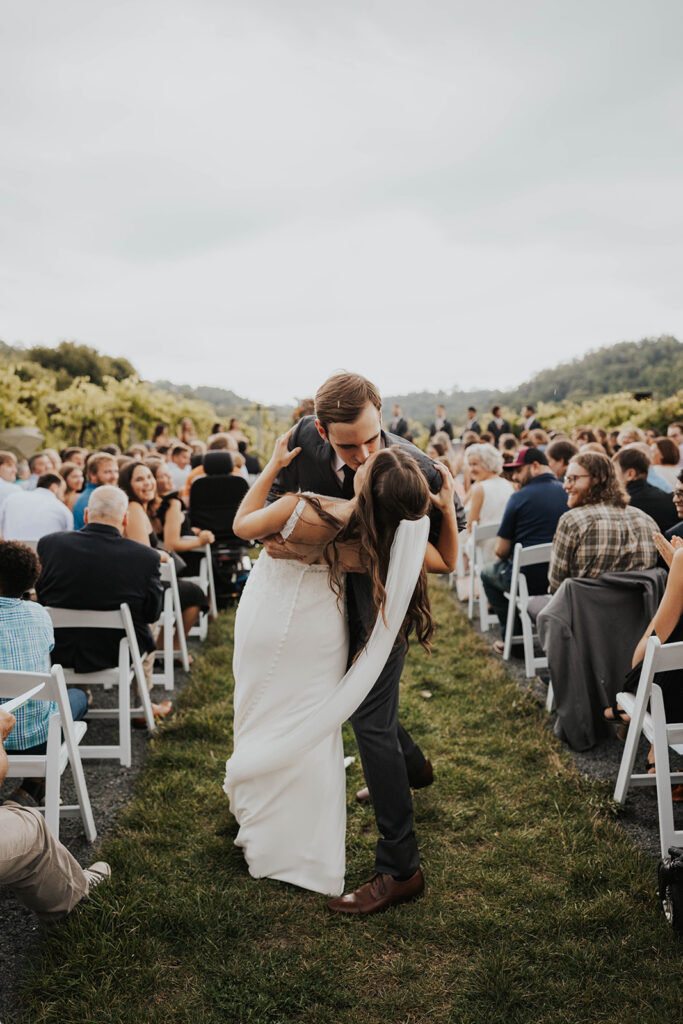 romantic garden wedding ceremony at willow brooke farms