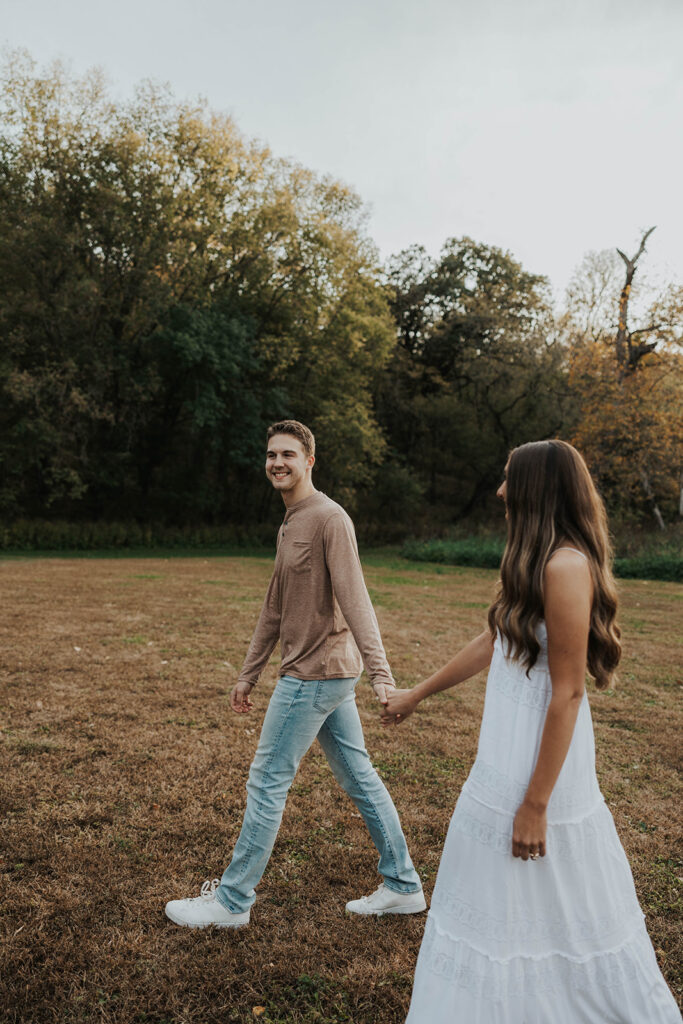 romantic and playful engagement photos