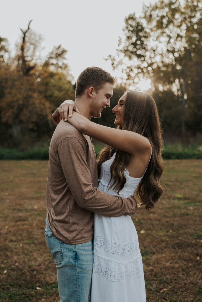 romantic and playful engagement photos