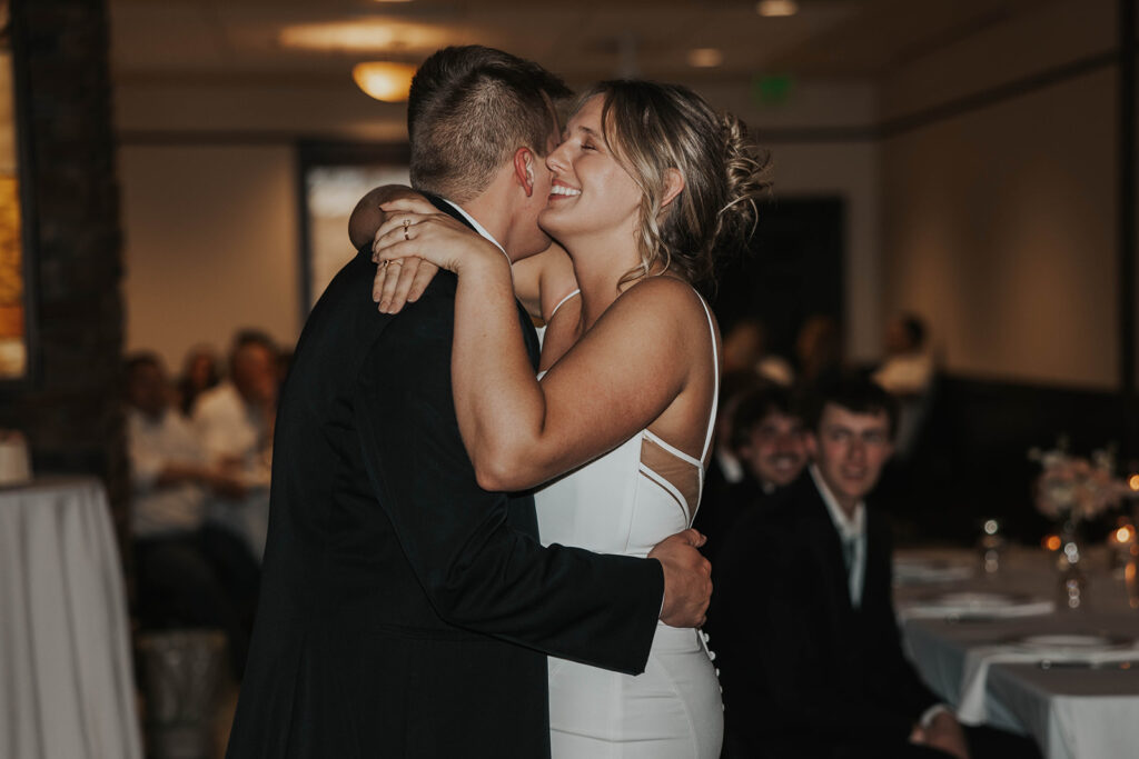 bride and groom first dance