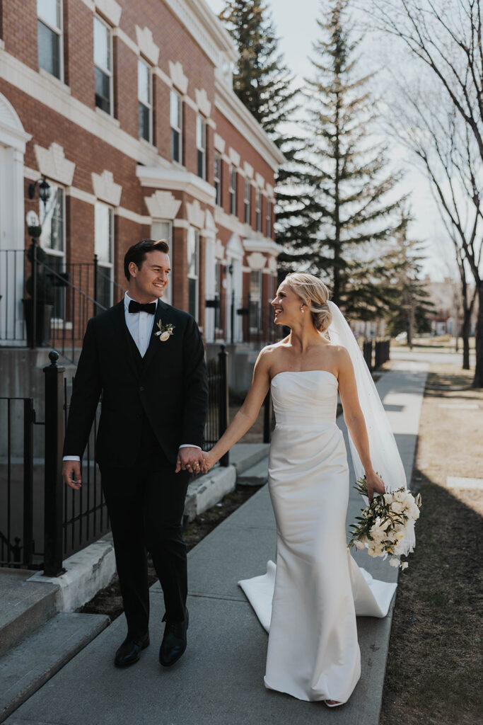 editorial downtown Calgary wedding photos