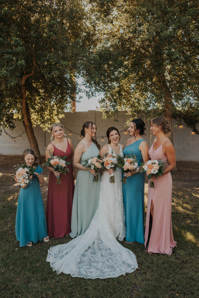 Bridal party at a wedding in Arizona