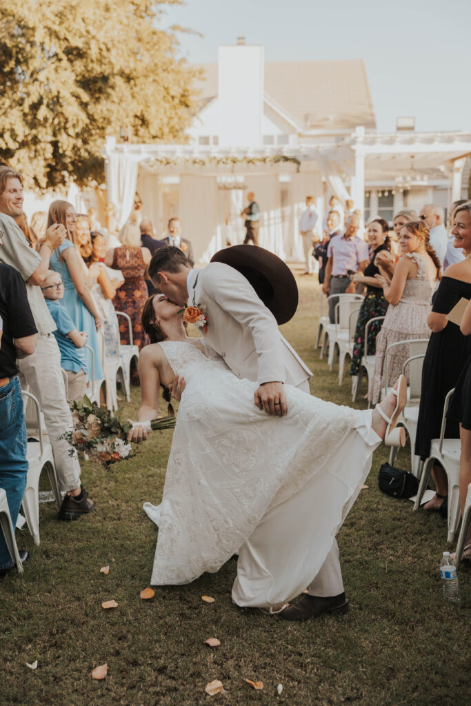 Couple during their ceremony