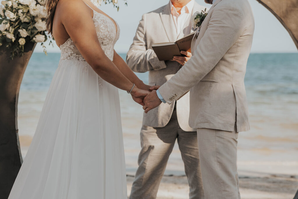 beachside wedding ceremony in mexico