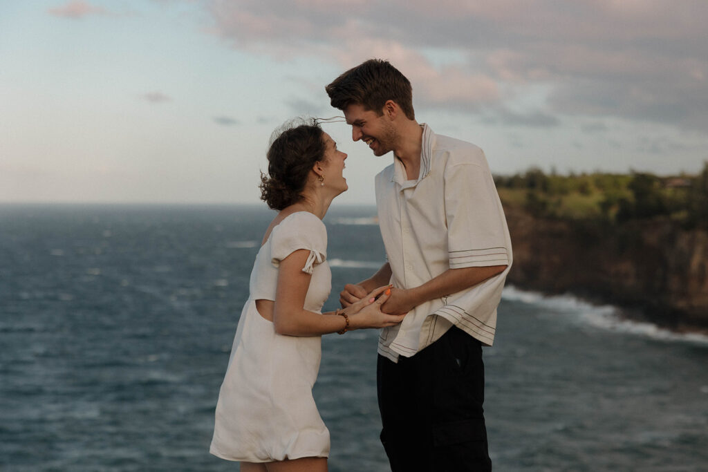 Surprise Proposal in the Cliffs of Kapaau, Hawaii