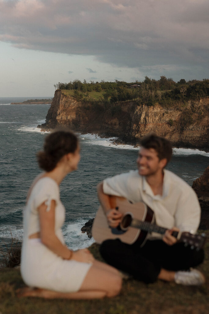 Surprise Proposal in the Cliffs of Kapaau, Hawaii
