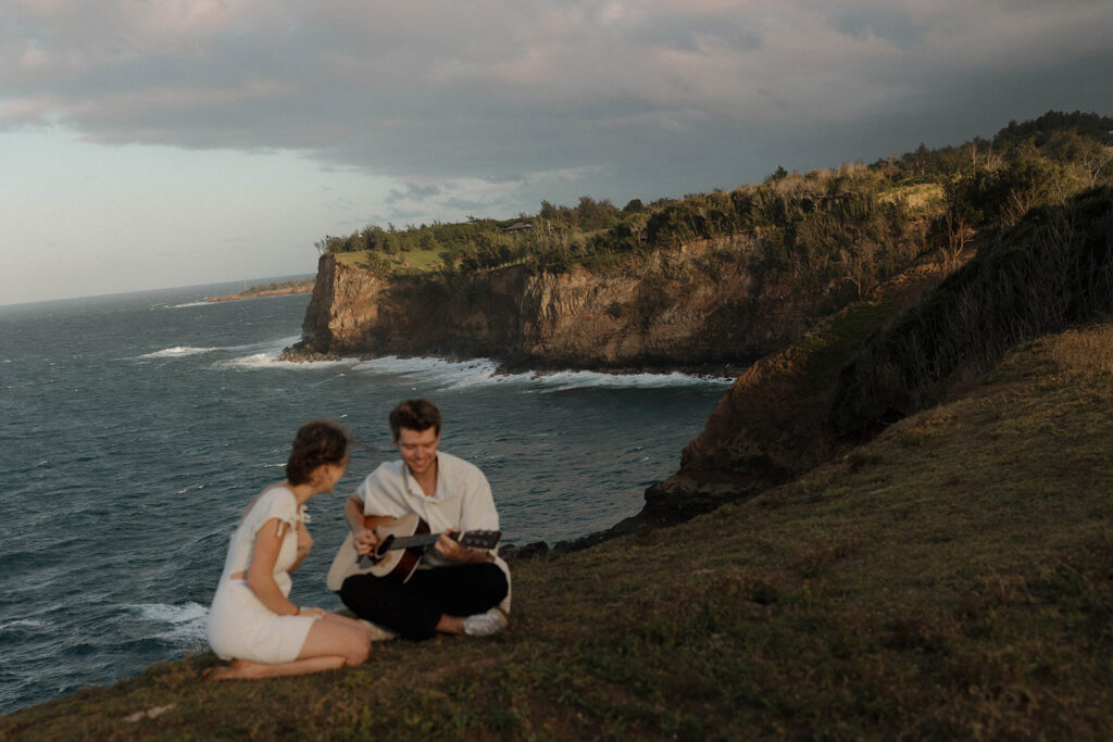 documentary style engagement photos in hawaii