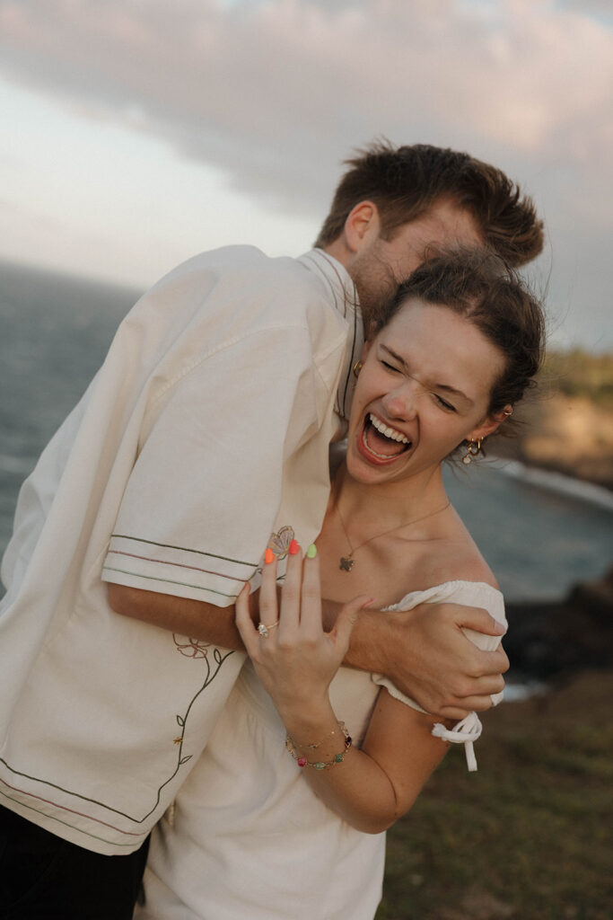 documentary style engagement photos in hawaii