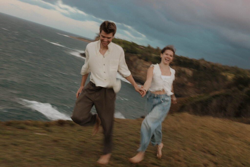 documentary style couples photoshoot blurry and candid couple photos