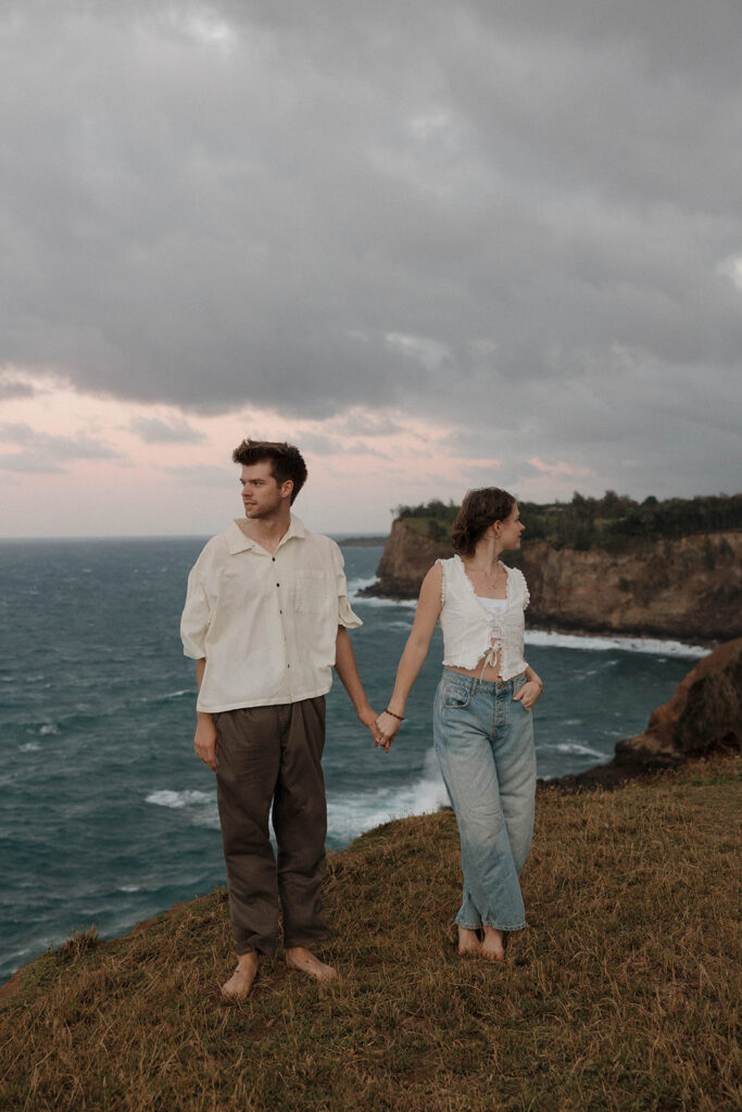 Surprise Proposal in the Cliffs of Kapaau, Hawaii