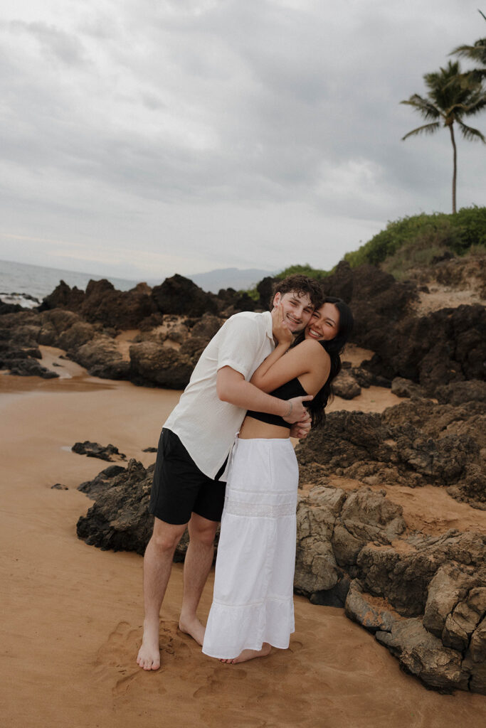 Po‘olenalena Beach Couples Session with a Dreamy Maui Backdrop