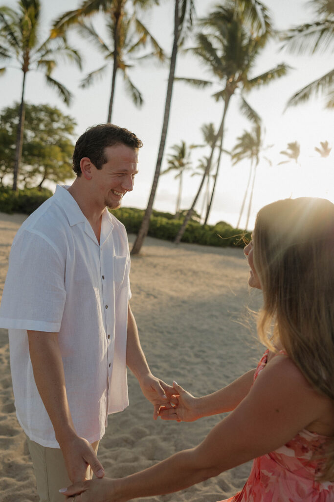 Kikaua Point Couples Photoshoot Turned Surprise Proposal
