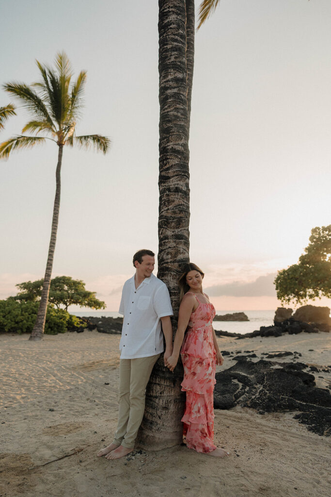 documentary style engagement photos on the beach