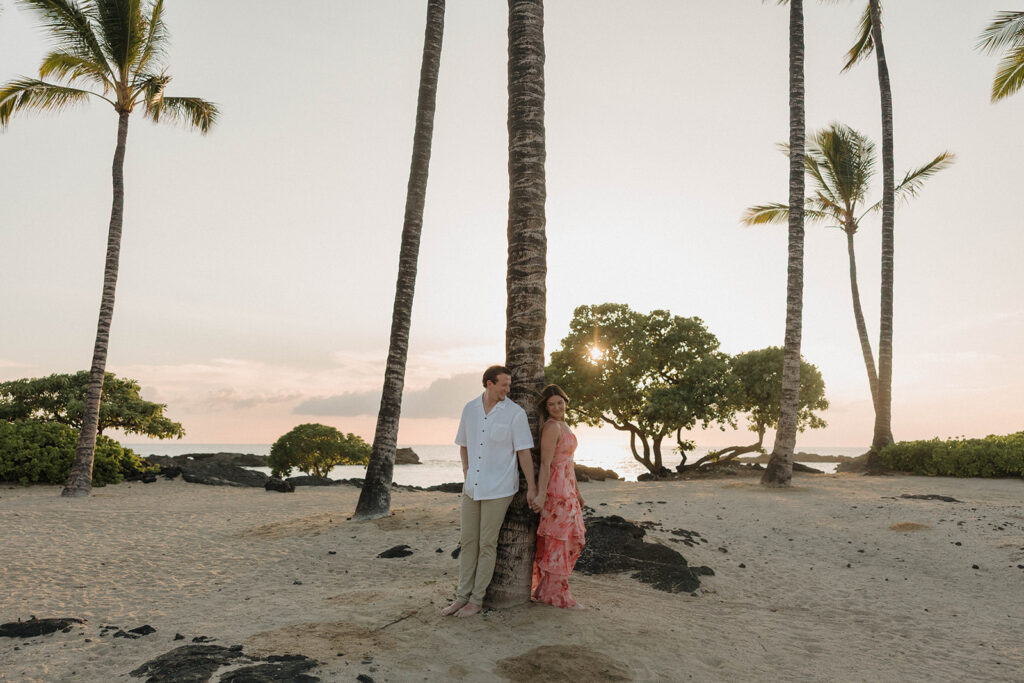 documentary style engagement photos on the beach