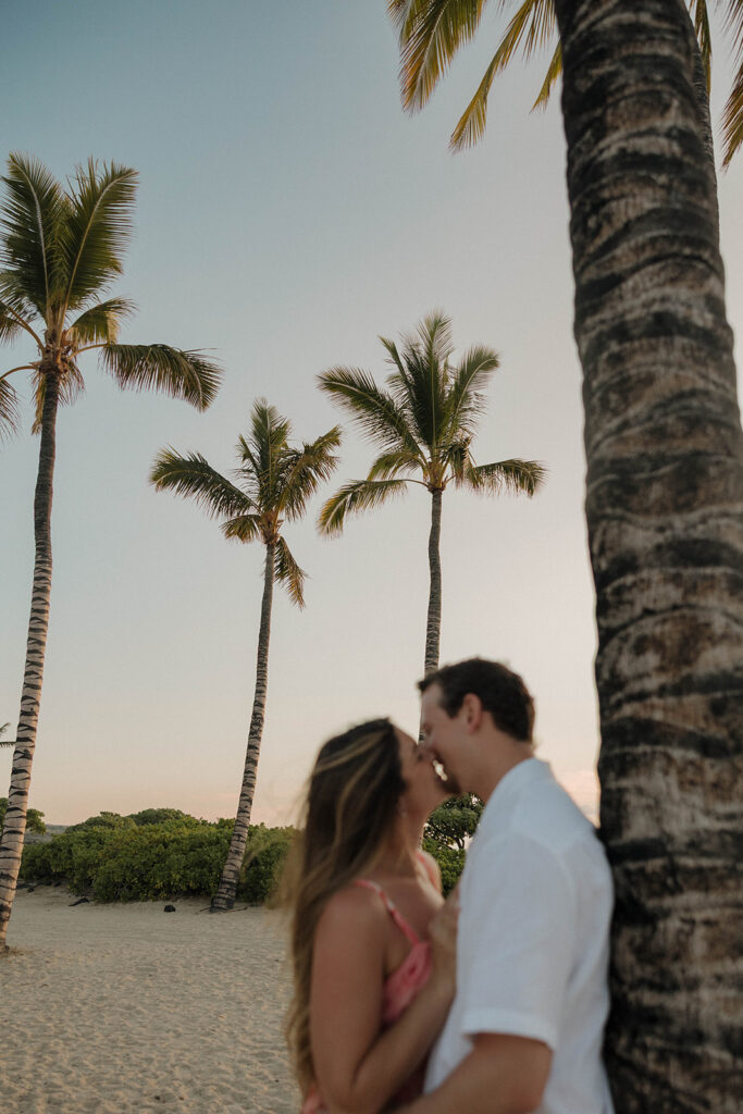 documentary style engagement photos on the beach