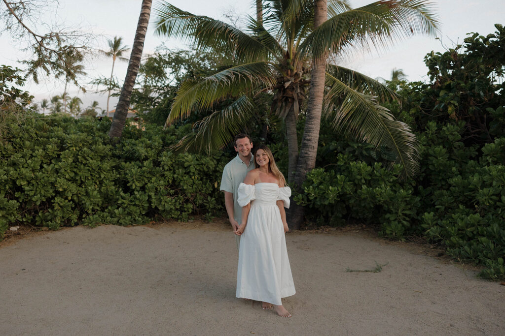tropical island engagement photos on the beach