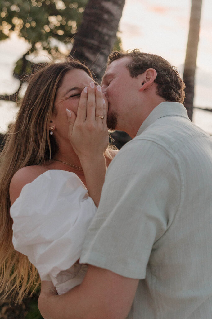 Kikaua Point Couples Photoshoot Turned Surprise Proposal