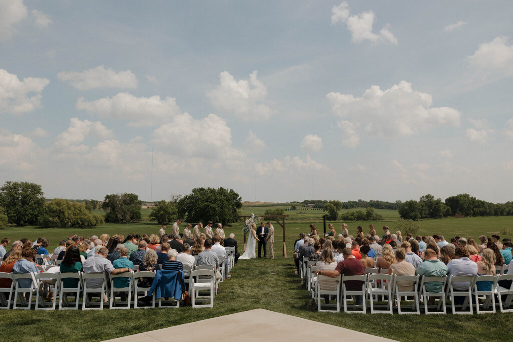 outdoor wedding ceremony in south dakota