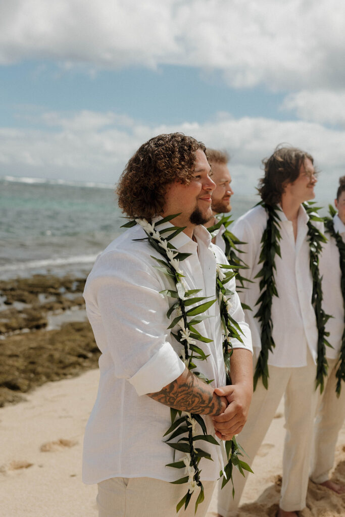 beach wedding groomsmen photos island wedding