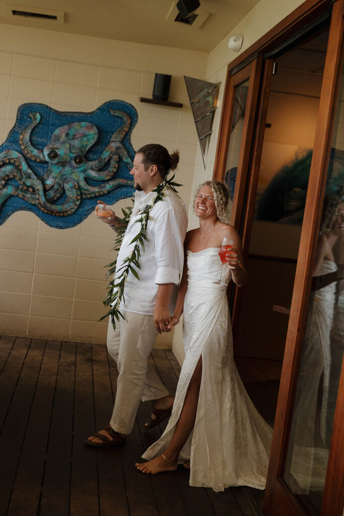 haleiwa joe's wedding reception for oahu elopement