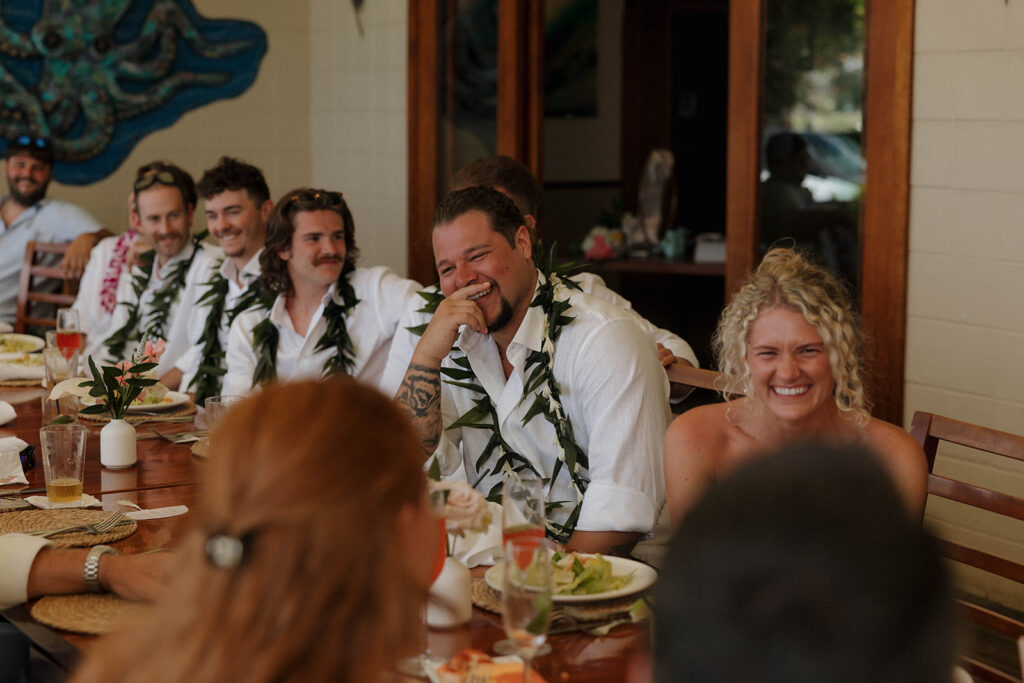 haleiwa joe's wedding reception for oahu elopement