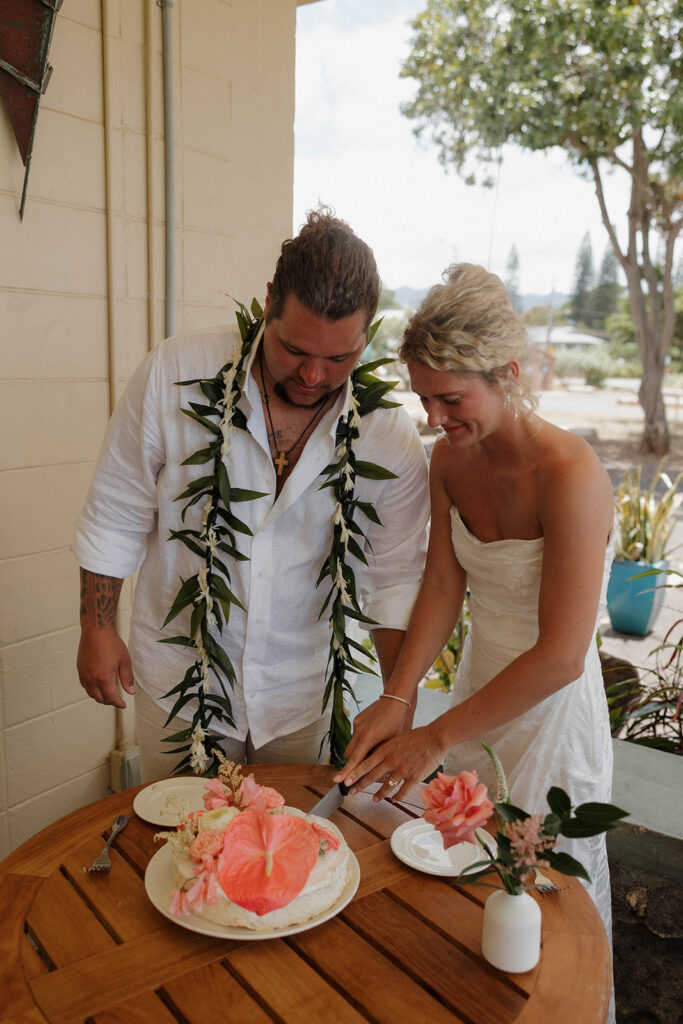 haleiwa joe's wedding reception for oahu elopement