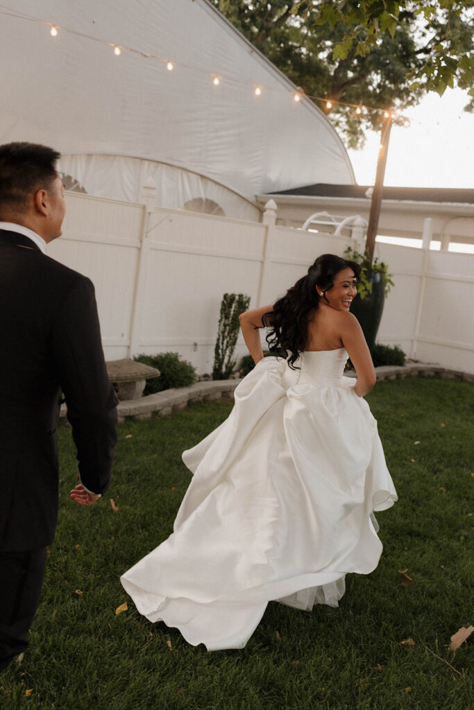 candid wedding photos with the bride and groom