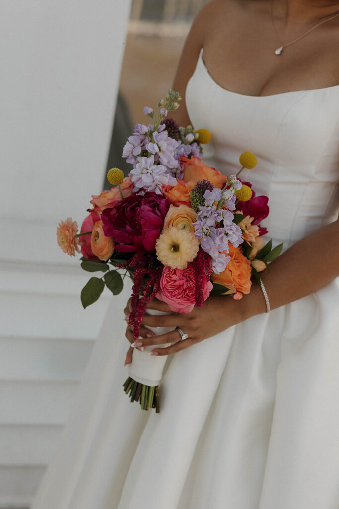 romantic bride and groom portraits by the lake in maryland
