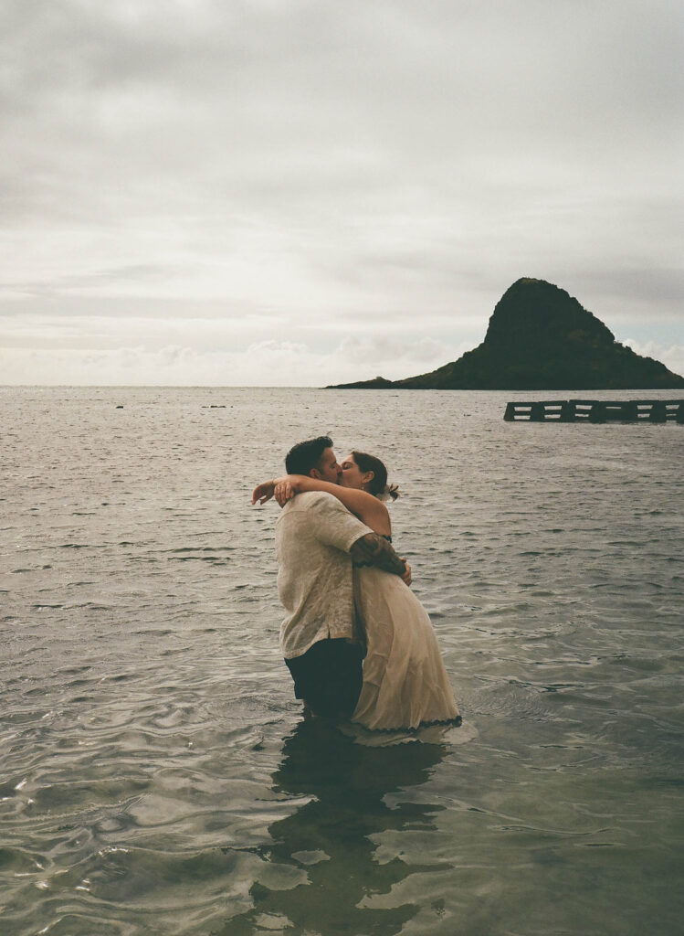 film photography for a couples session in Oahu Hawaii