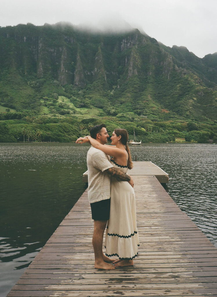 film photography for a couples session in Oahu Hawaii