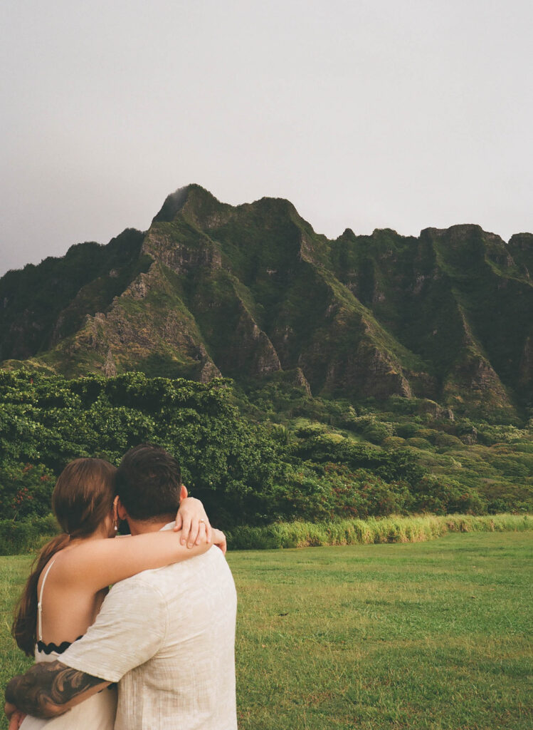 film photography for a couples session in Oahu Hawaii