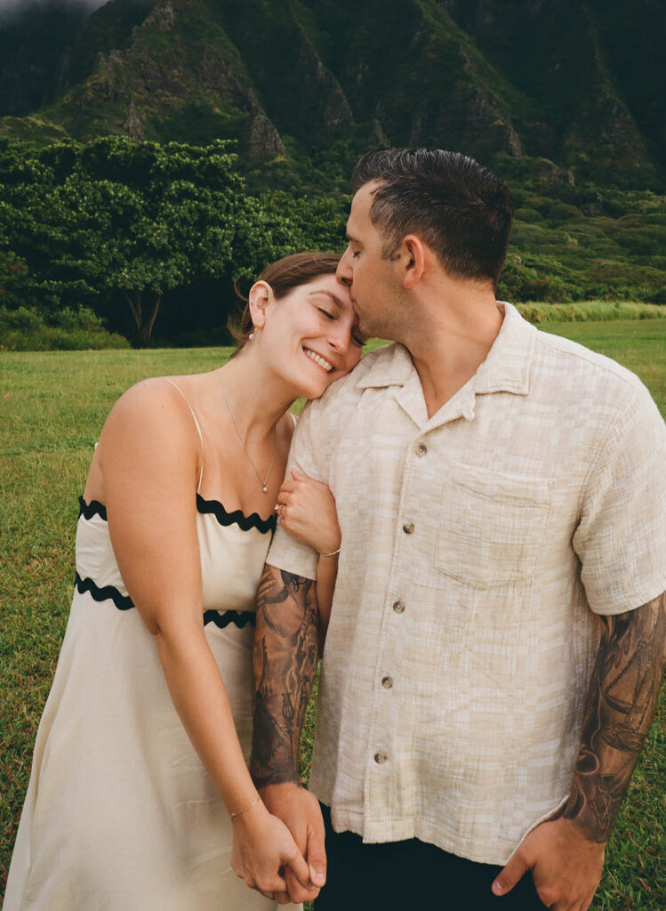 film photography for a couples session in Oahu Hawaii