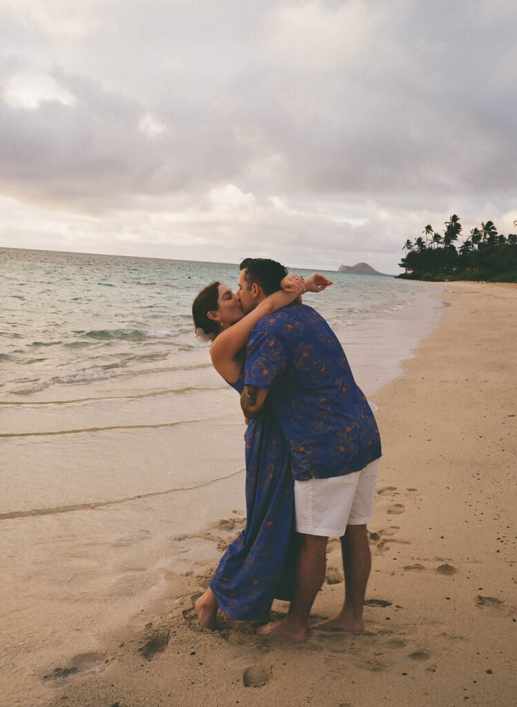 film photography for a couples session in Oahu Hawaii