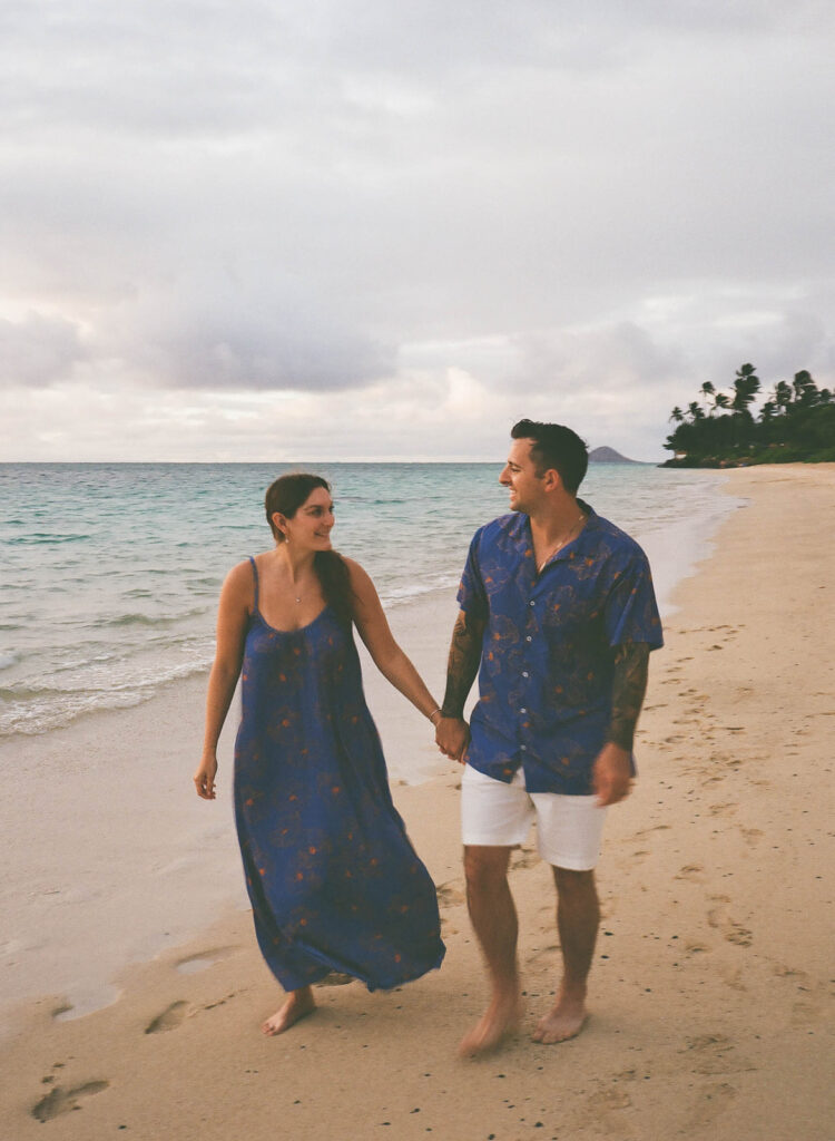 film photography for a couples session in Oahu Hawaii