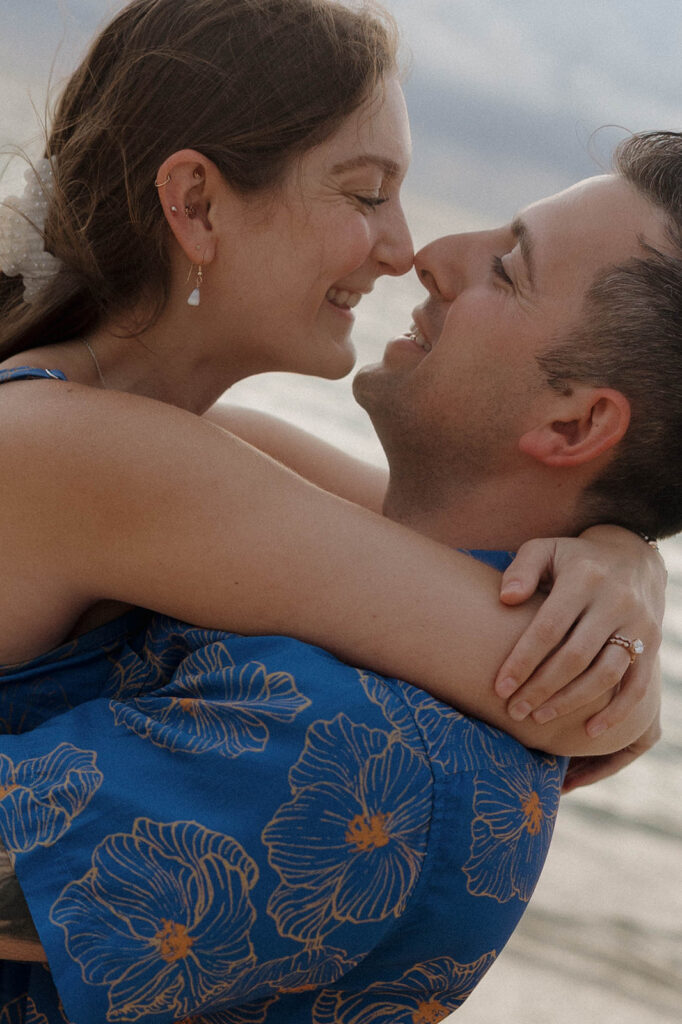 Kualoa Regional Park Couples Photoshoot with Mountains & Ocean Views