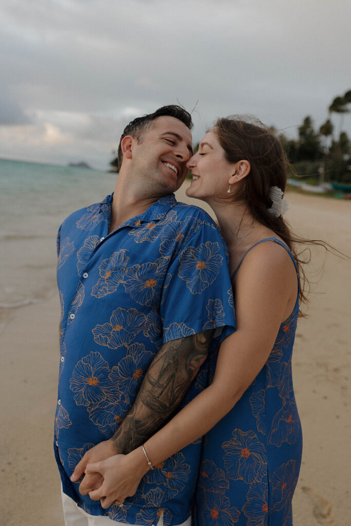Kualoa Regional Park Couples Photoshoot with Mountains & Ocean Views